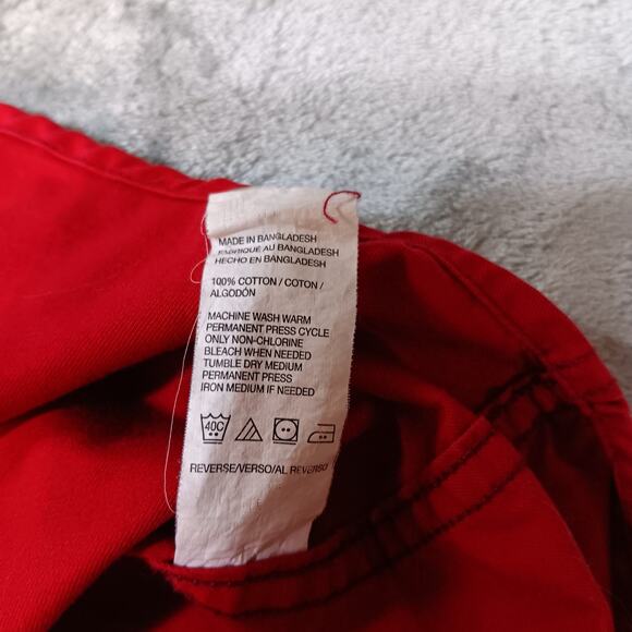 IZOD Men's‎ Button-Down Long Sleeve Casual Shirt Size XLarge Red - Picture 4 of 14